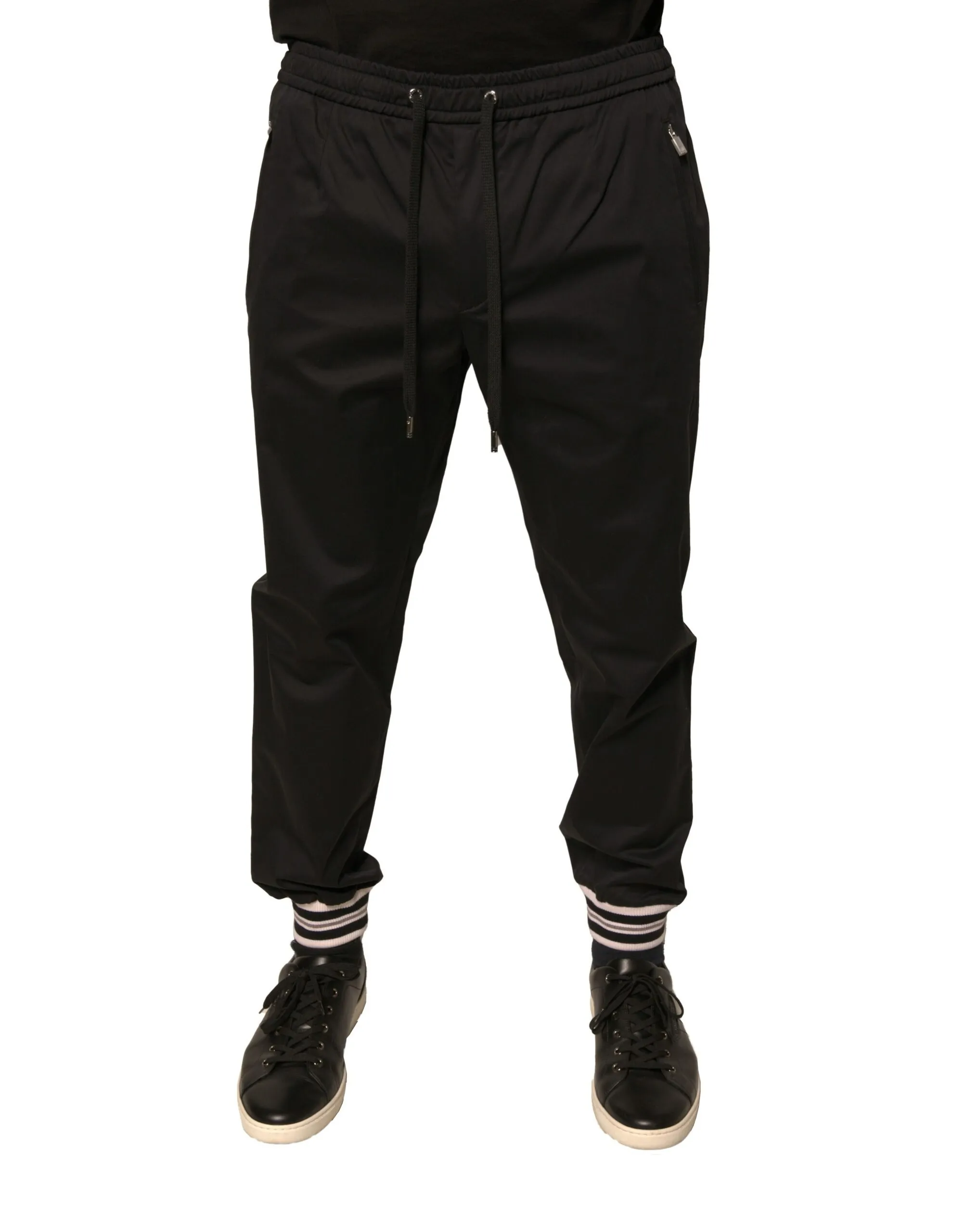 Dolce & Gabbana Men's Black Cotton Stretch Jogger Sweatpants Pants