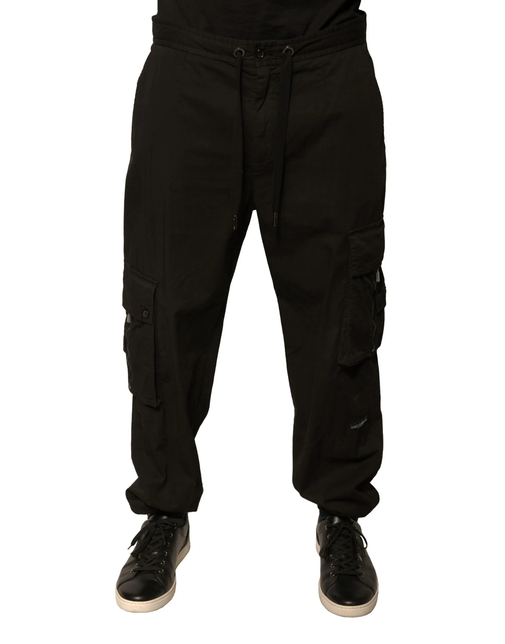 Dolce & Gabbana Men's Black Cotton Cargo Jogger Sweatpants Pants