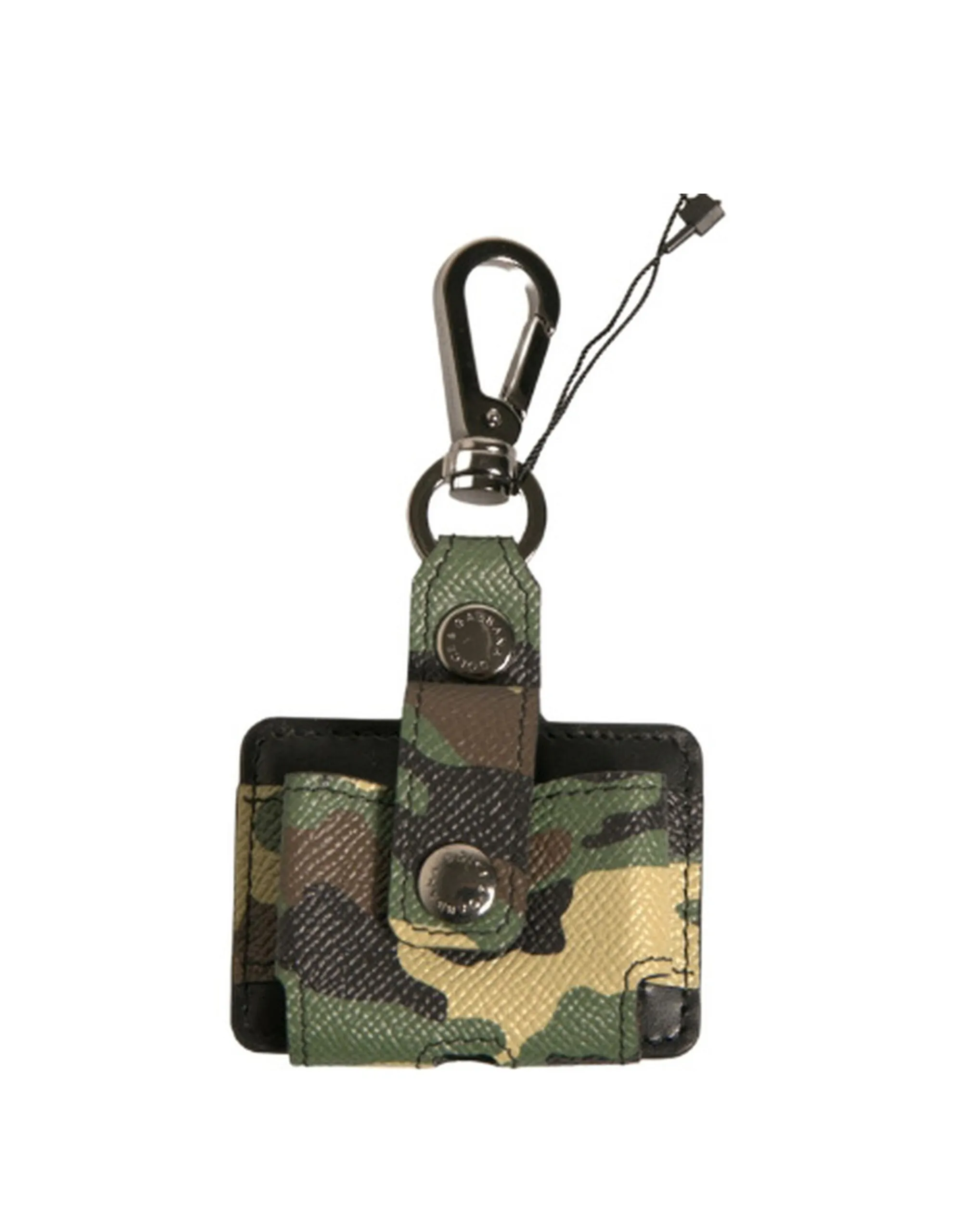 Dolce & Gabbana Men's Multicolor Camouflage Leather Metal Airpods Case