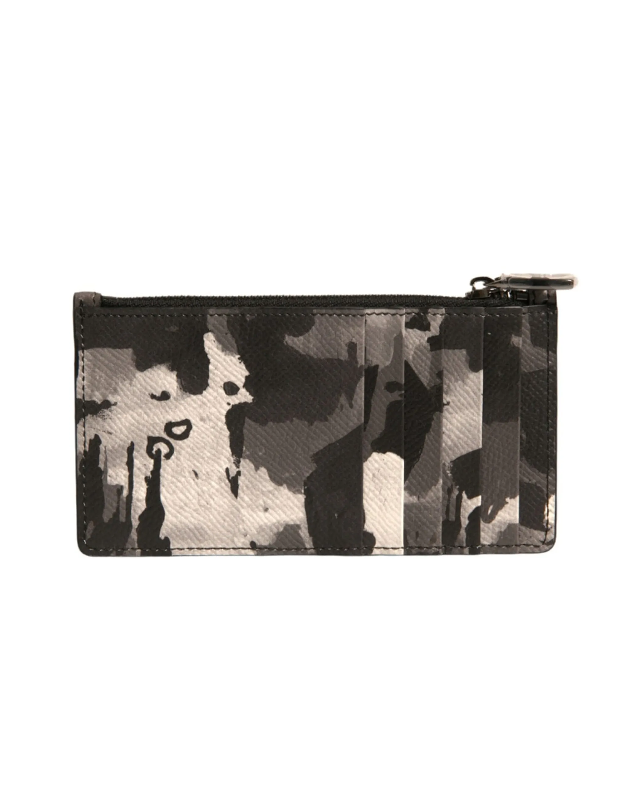 Dolce & Gabbana Men's Multicolor Camouflage Logo Plaque Coin Purse Wallet