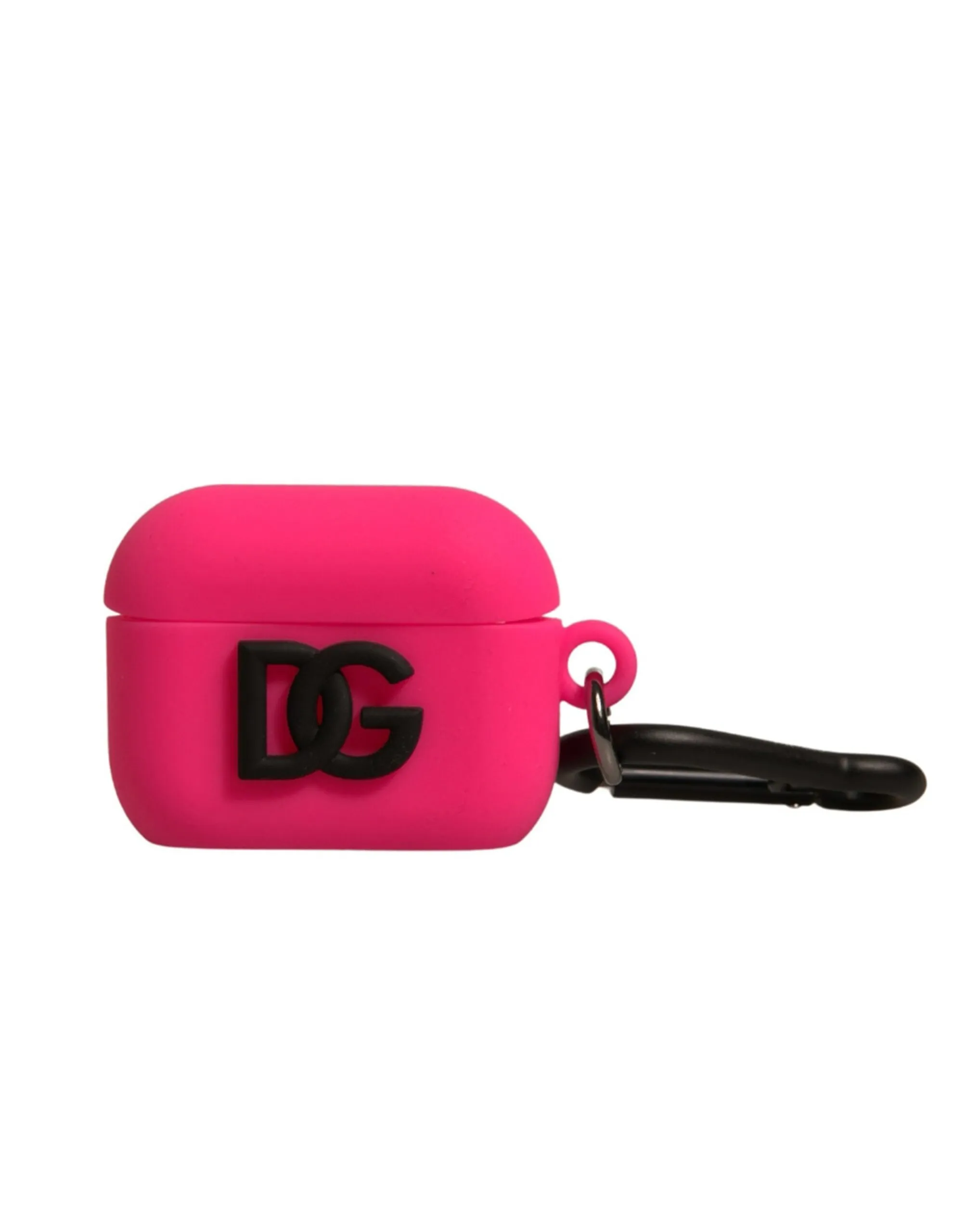 Dolce & Gabbana Men's Pink Silicone Rubber Logo Embossed Airpods Case