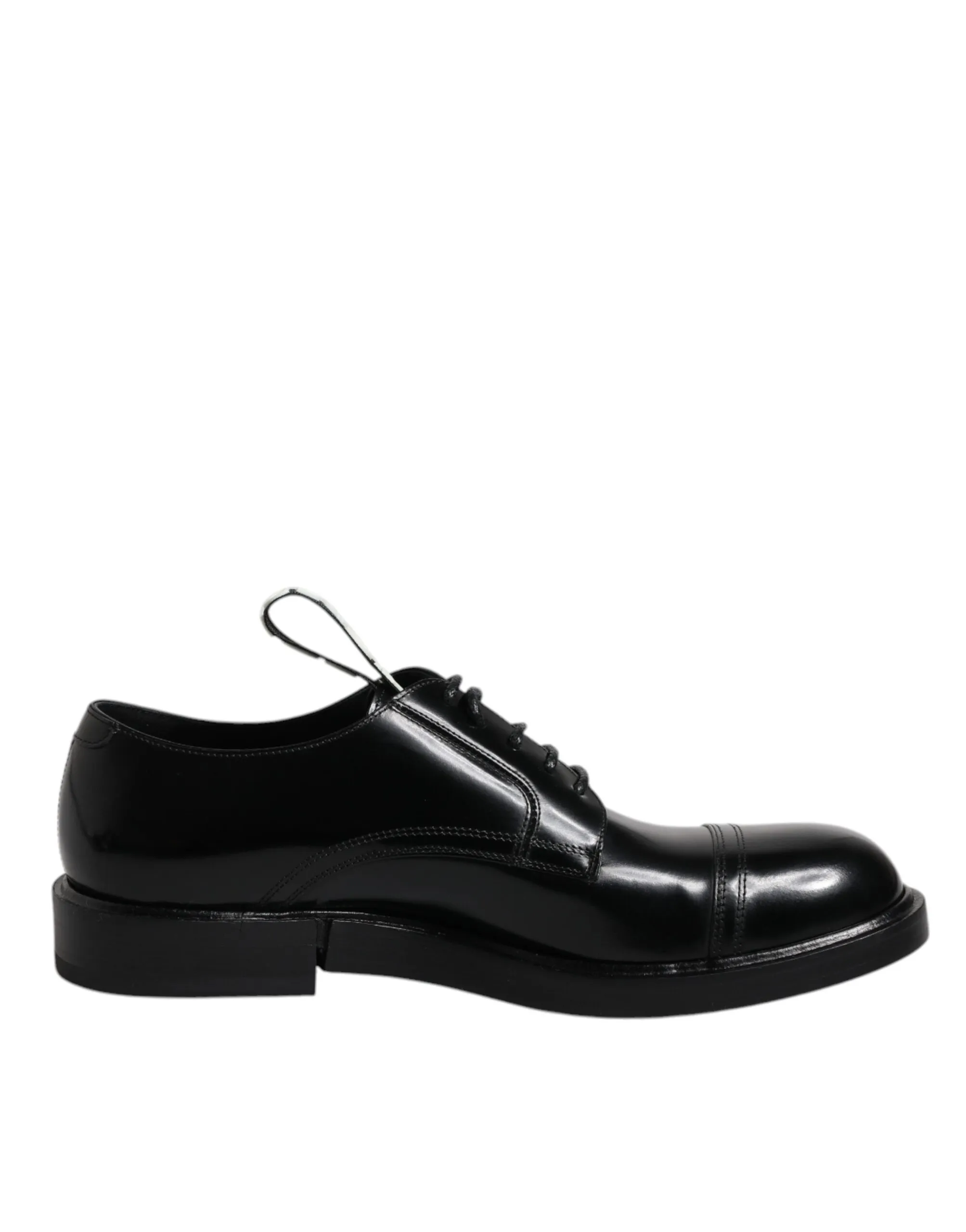 Dolce & Gabbana Men's Black Patent Leather Derby Lace Up Formal Dress Shoes