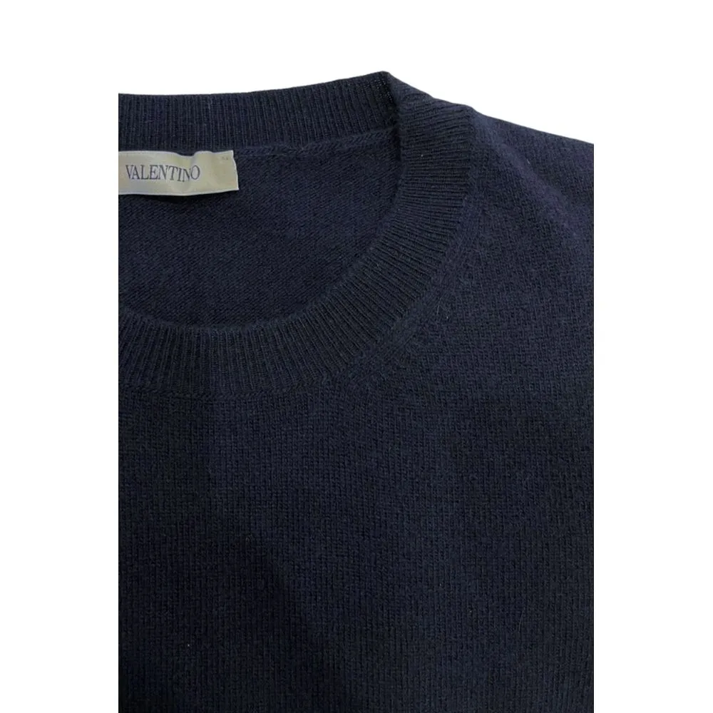 Valentino Men's Blue Virgin Wool Men's Sweater