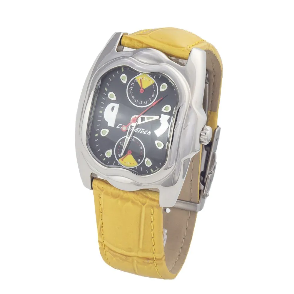 Chronotech Women's Yellow Leather Watch