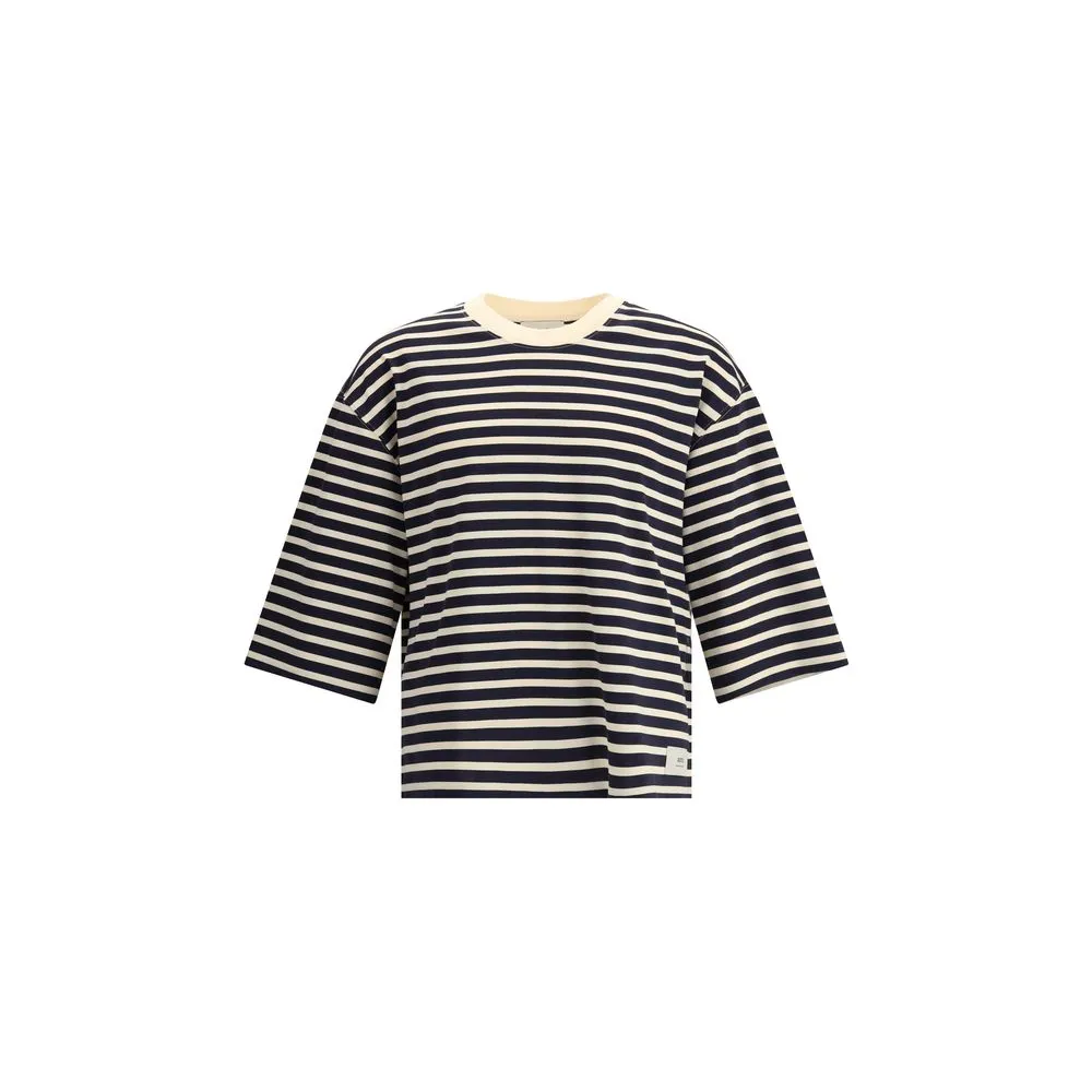 Ami Paris Men's Striped oversized T-shirt