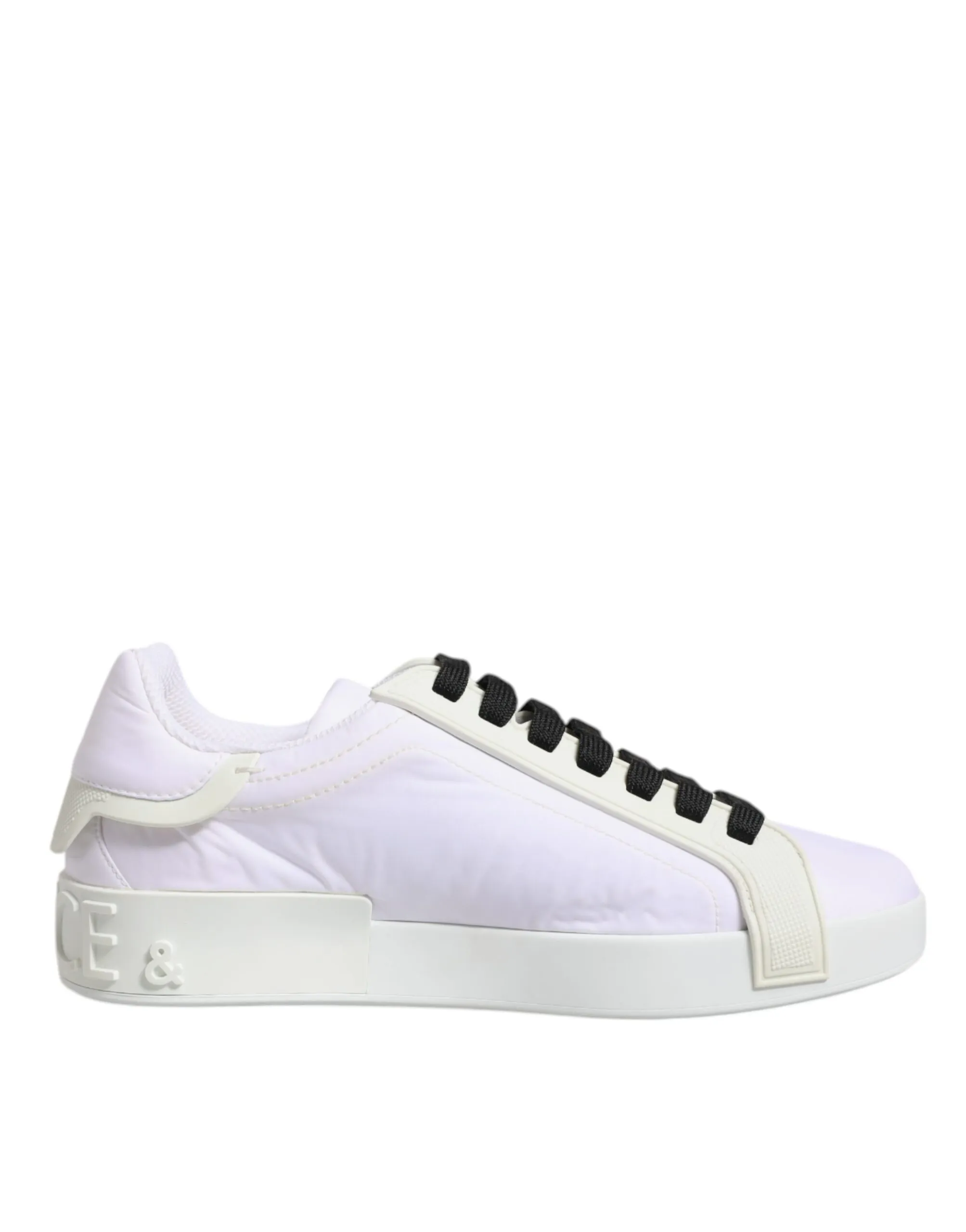 Dolce & Gabbana Men's White Nylon Leather Low Top Sneakers Shoes
