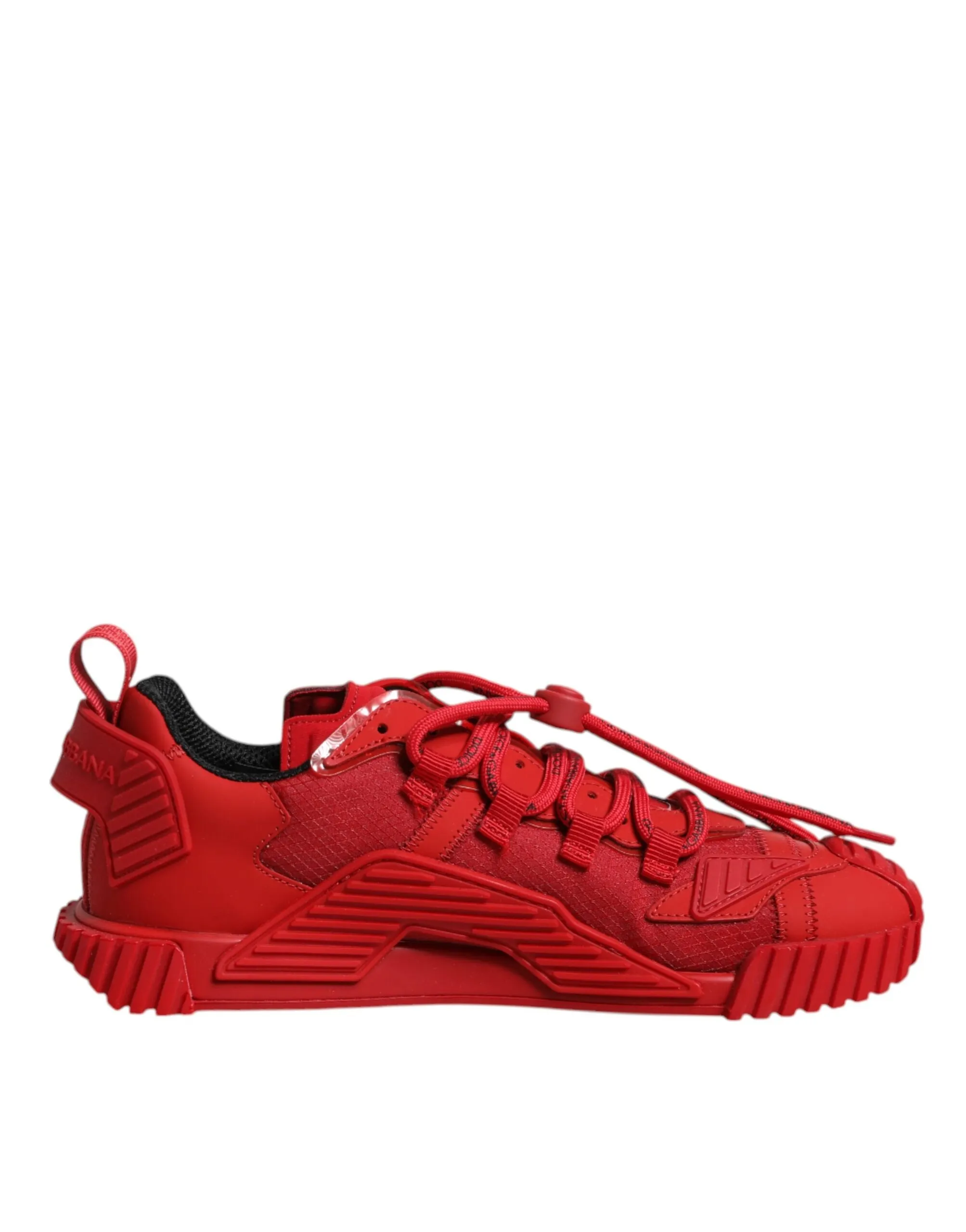 Dolce & Gabbana Men's Red Nylon NS1 Low Top Lace Up Sneakers Shoes