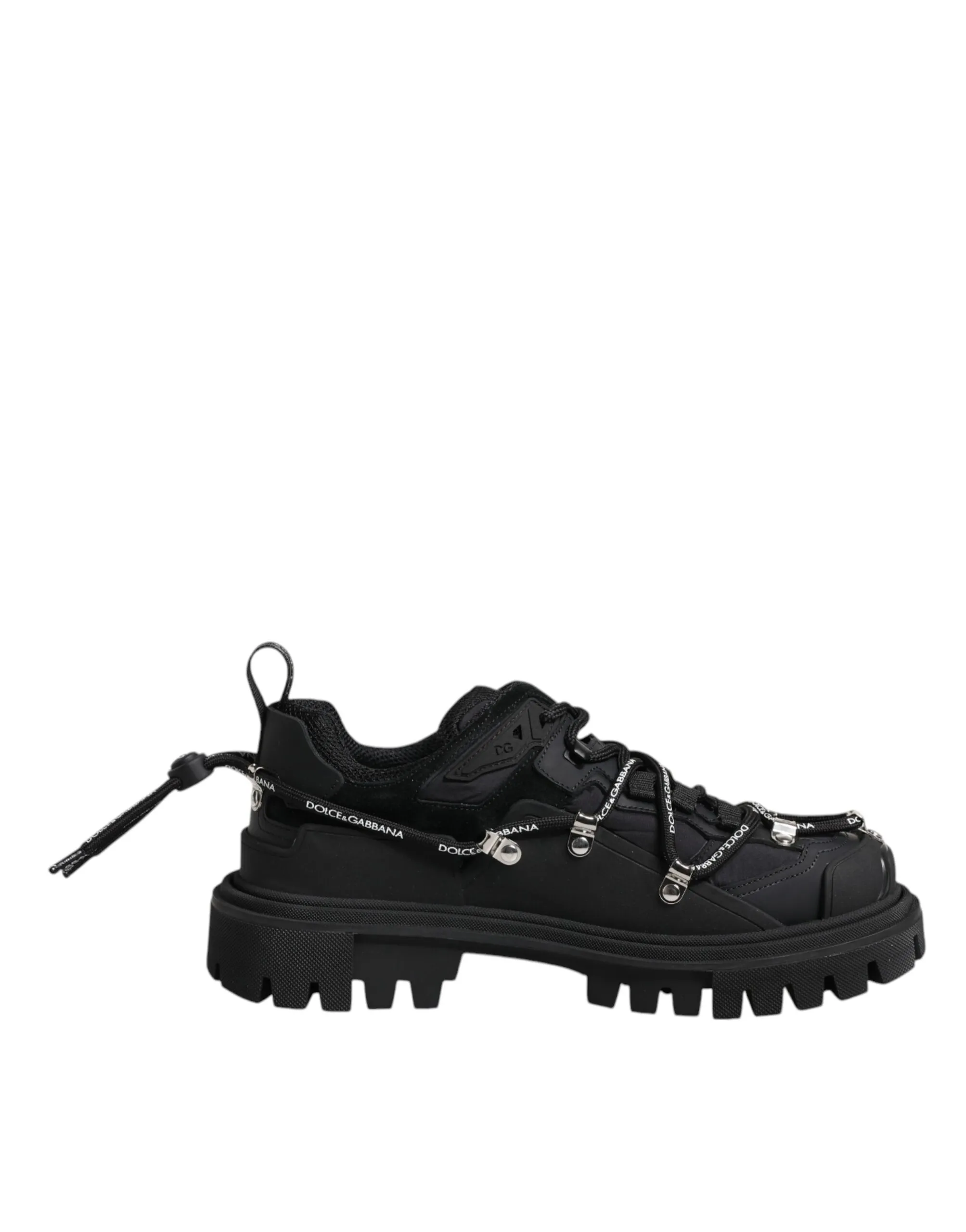 Dolce & Gabbana Men's Black Low Top Lace Up Trekking Sneakers Shoes