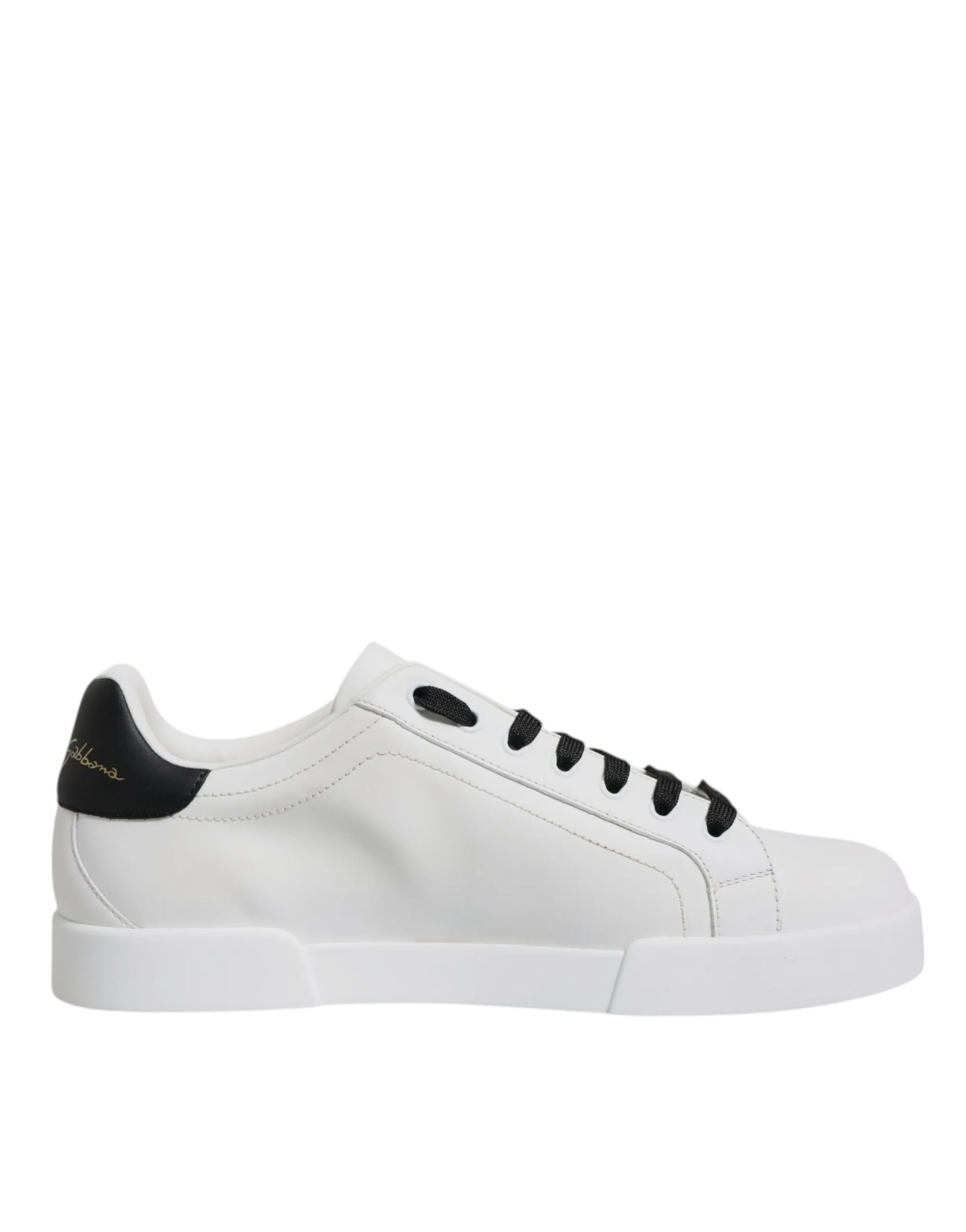 Dolce & Gabbana Men's White Leather DG Logo Low Top Sneakers Shoes