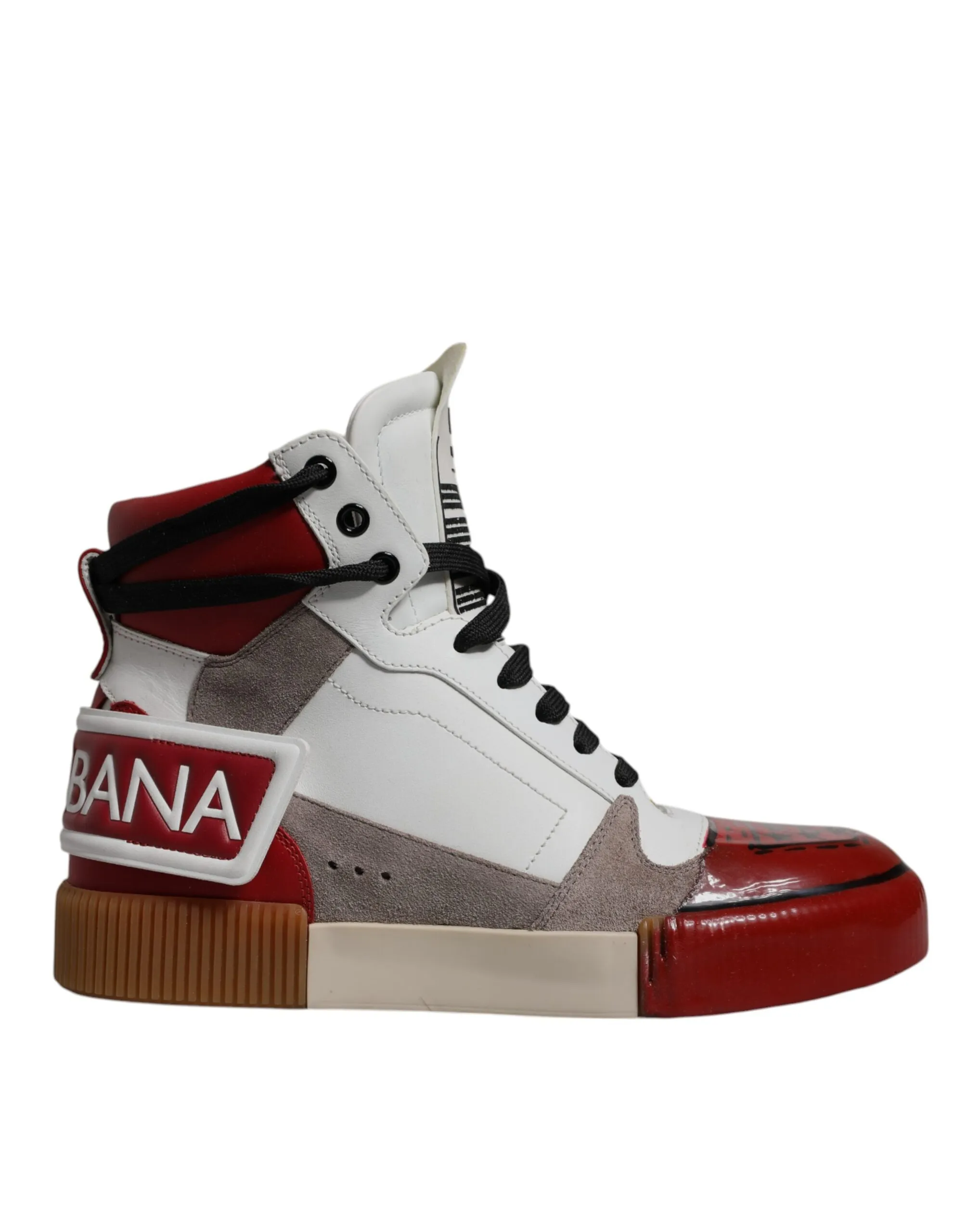 Dolce & Gabbana Men's Multicolor Leather High Top Sneakers Shoes