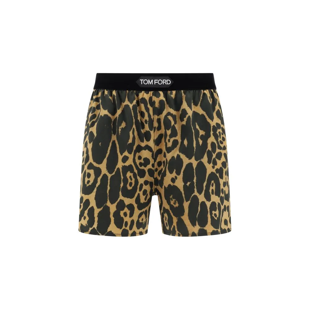 Tom Ford Women's Leopard stretch Shorts