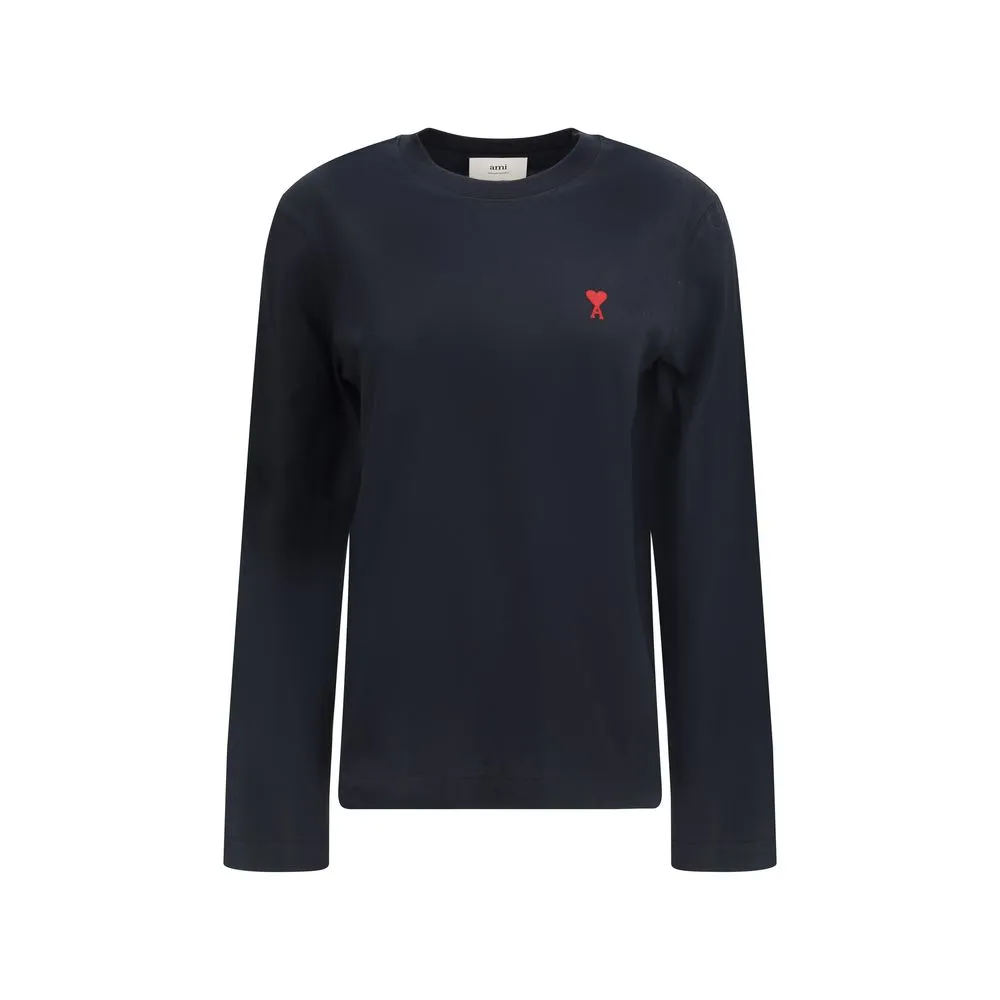 Ami Paris Women's Long sleeve logo Top