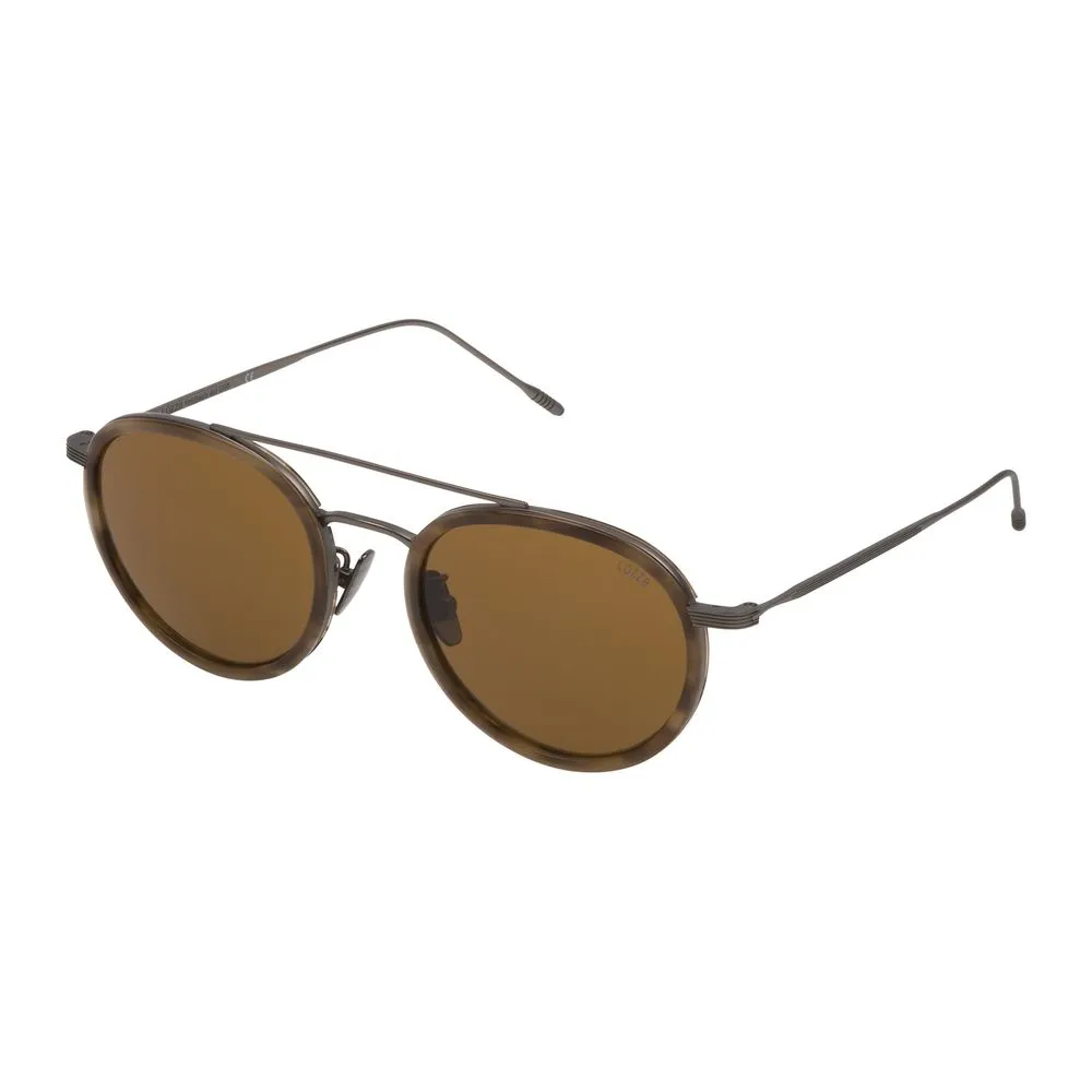 Lozza Unisex Brown Metal Sunglasses