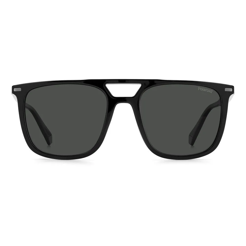 Polaroid Men's Black Polyester Polyester-Polyester Sunglasses