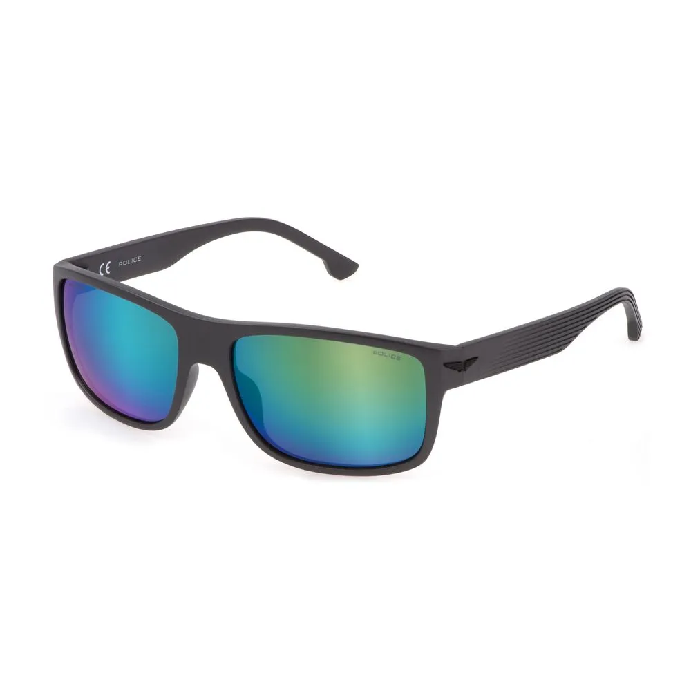 Police Men's Gray Injected Sunglasses