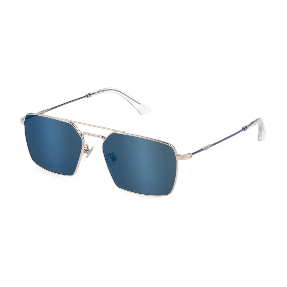 Police Men's Gray Metal Sunglasses