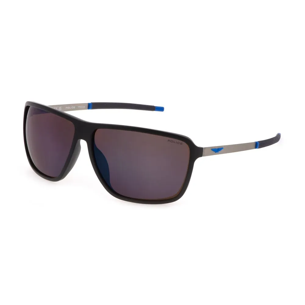 Police Men's Gray Plastic Sunglasses