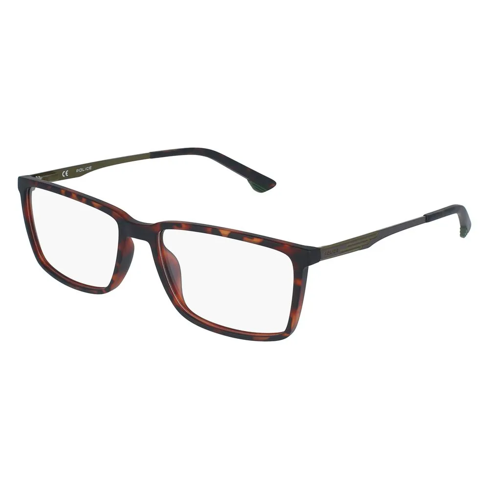 Police Men's Brown Plastic Frames