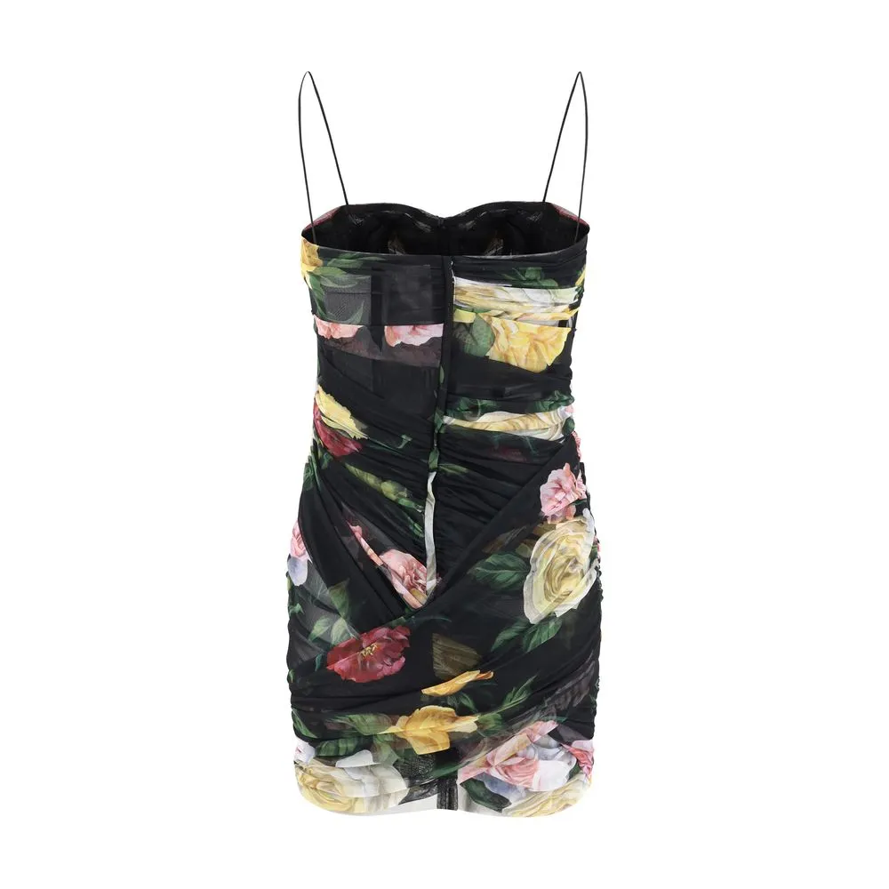 Dolce & Gabbana Women's Floreal tulle mini Dress