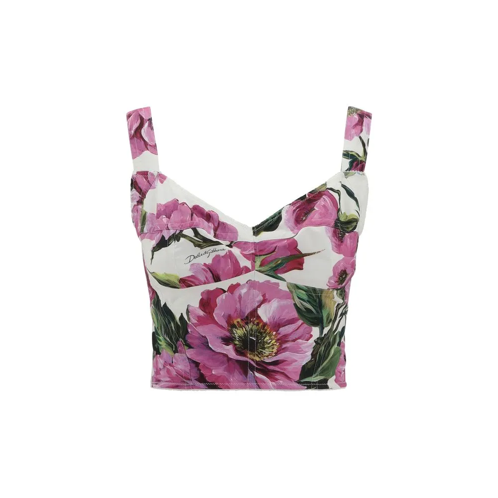 Dolce & Gabbana Women's Floral bustier Top