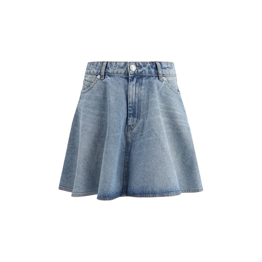 Ami Paris Women's Flared denim Miniskirt