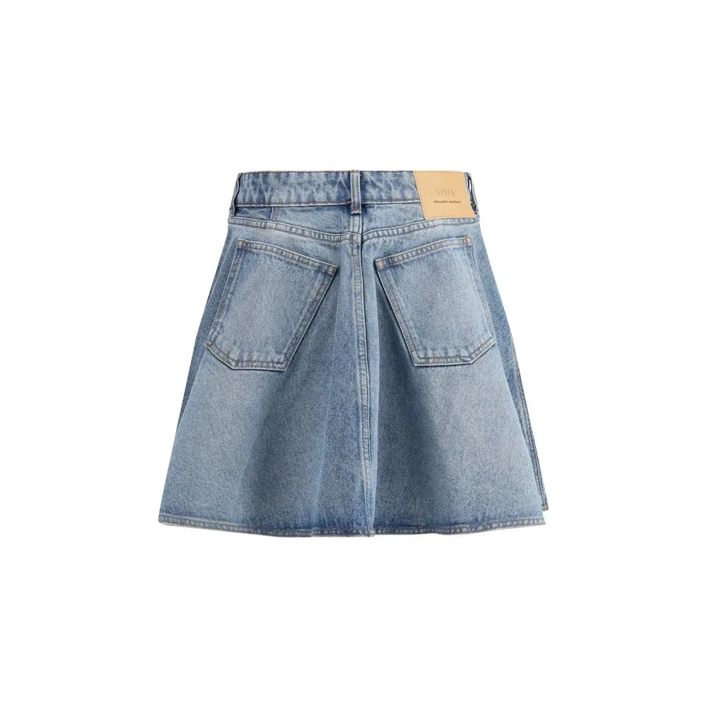 Ami Paris Women's Flared denim Miniskirt