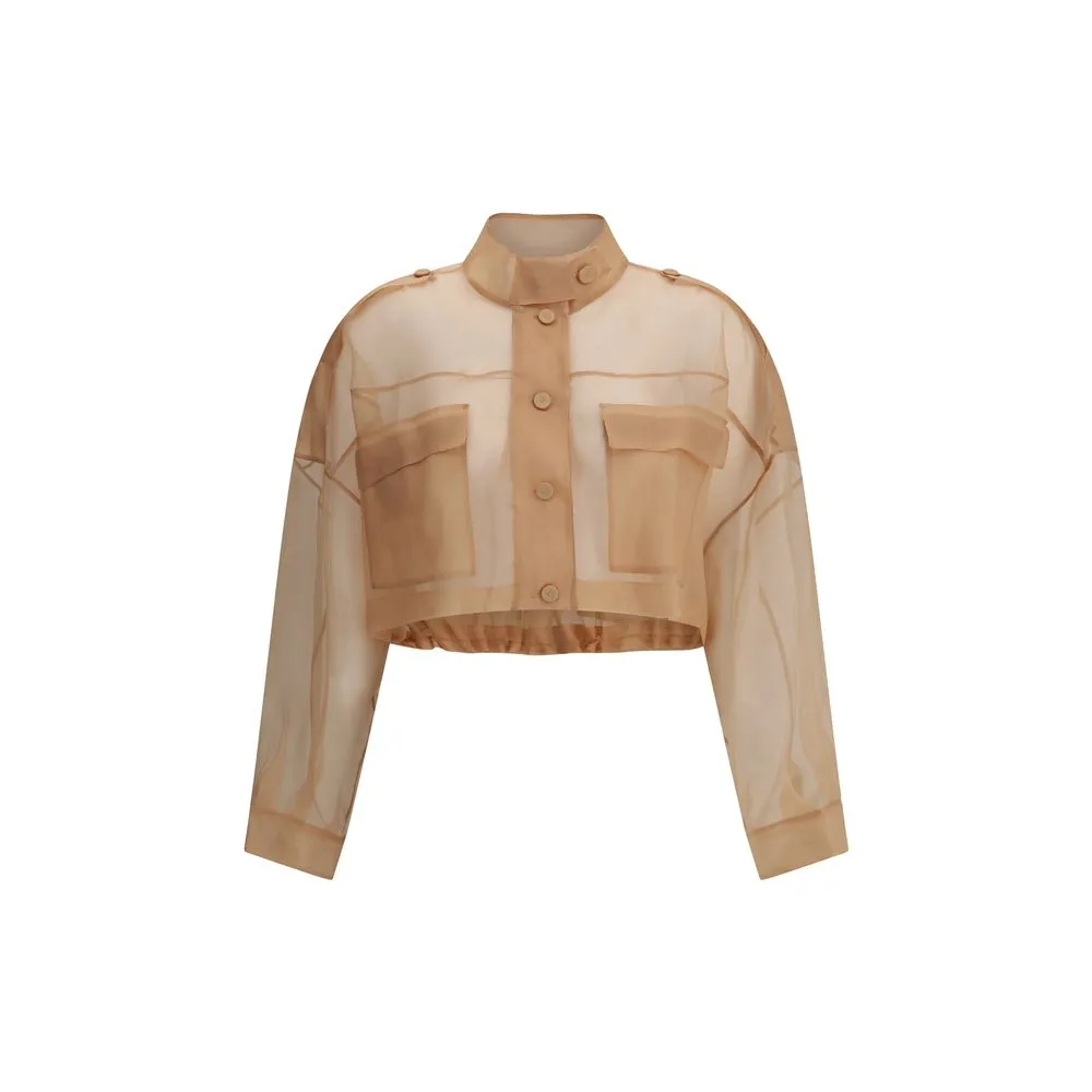 PINKO Women's Semi-sheer cropped Jacket