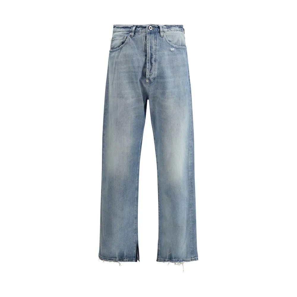 Margiela Men's Jeans with back cinch strap