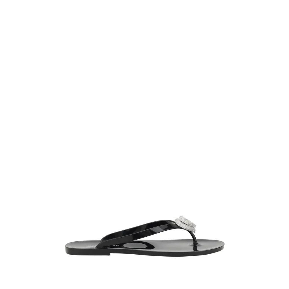 MACH & MACH Women's Flip-flop Sandals with double heart