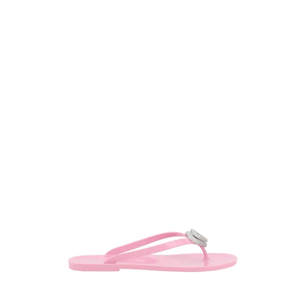 MACH & MACH Women's Flip-flop Sandals with double heart