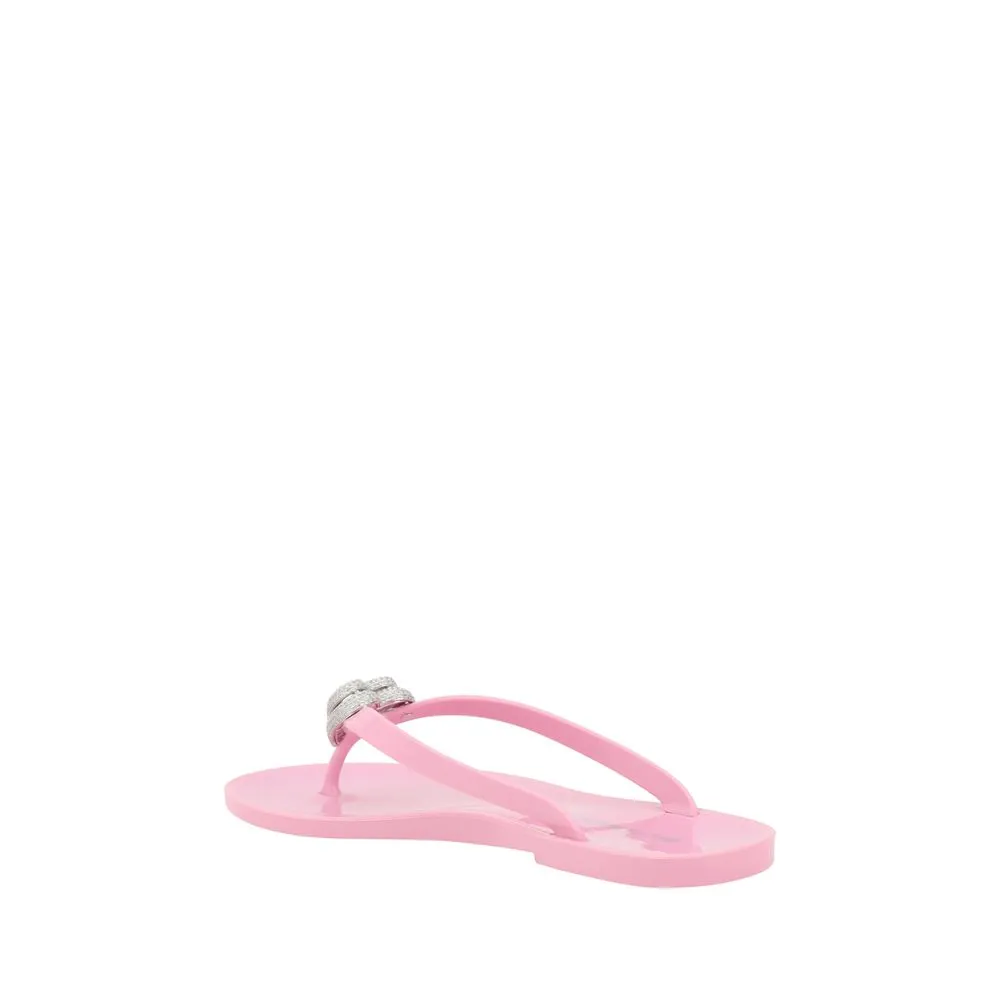 MACH & MACH Women's Flip-flop Sandals with double heart