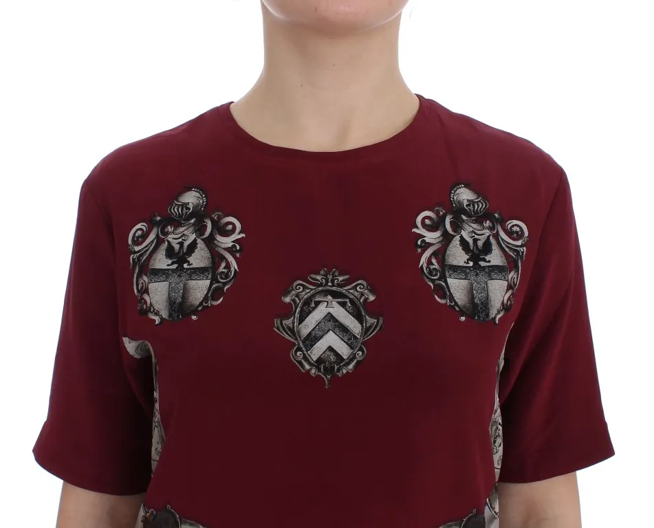Dolce & Gabbana Women's Enchanted Sicily Silk Blouse with Knight Print