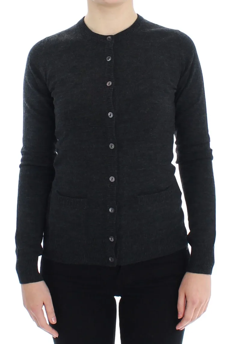 Dolce & Gabbana Women's Elegant Gray Wool Cardigan Sweater