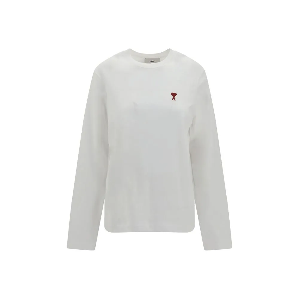 Ami Paris Women's Long sleeve logo Top