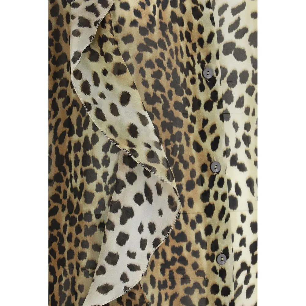 Blumarine Women's Silk chiffon leopard Shirt