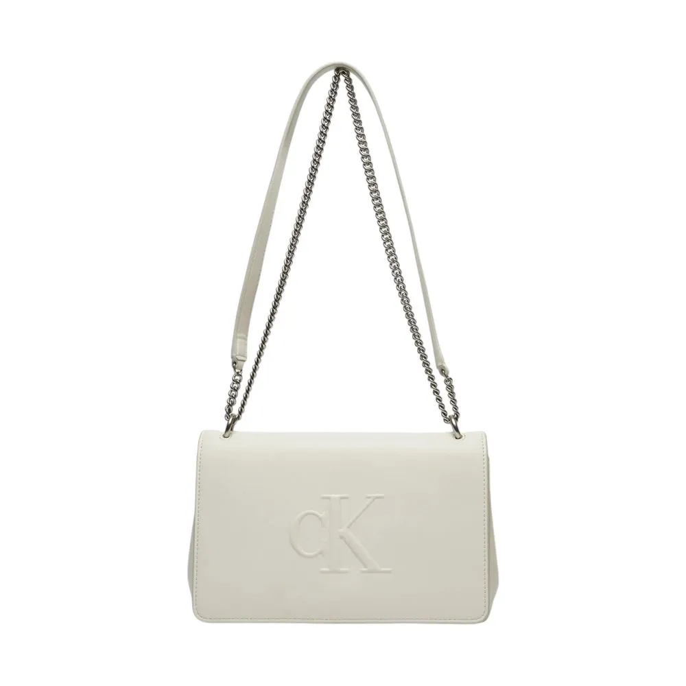 Calvin Klein Women's Cream Polyethylene Handbag