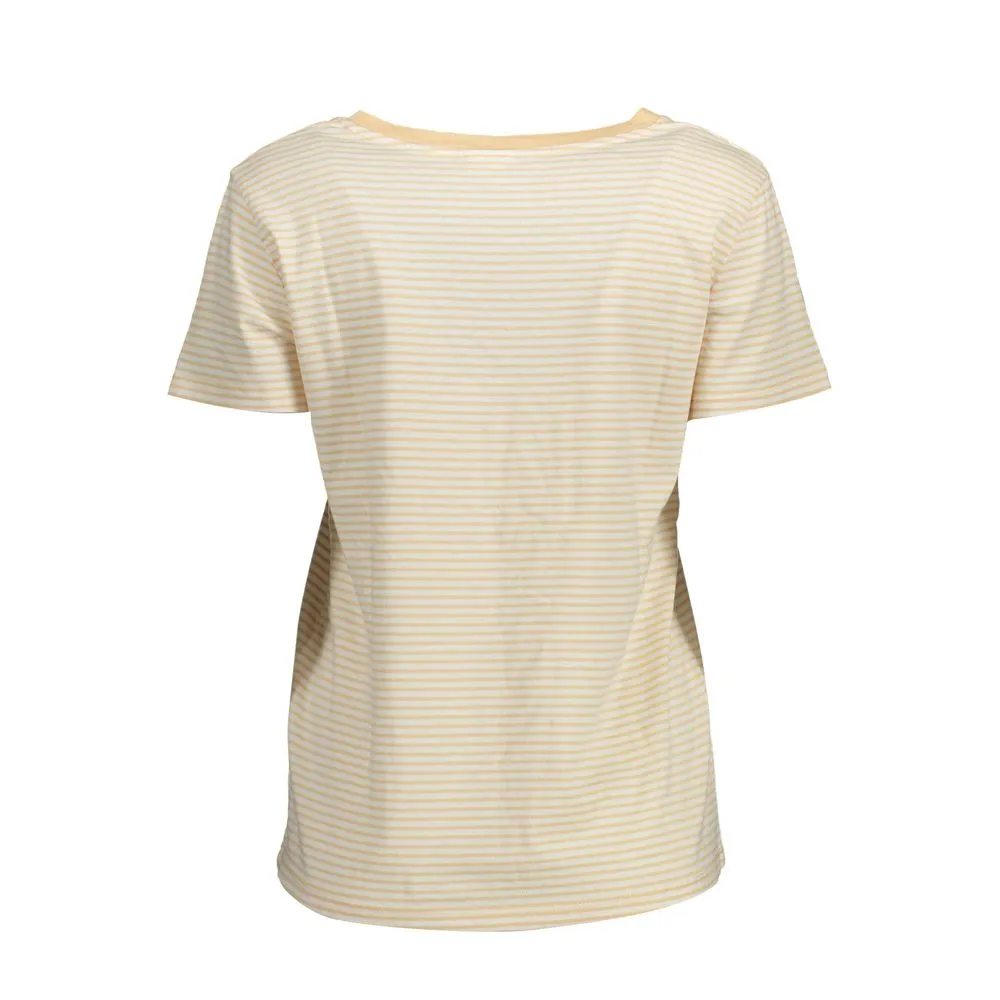 Levi's Beige Cotton Women T-Shirt