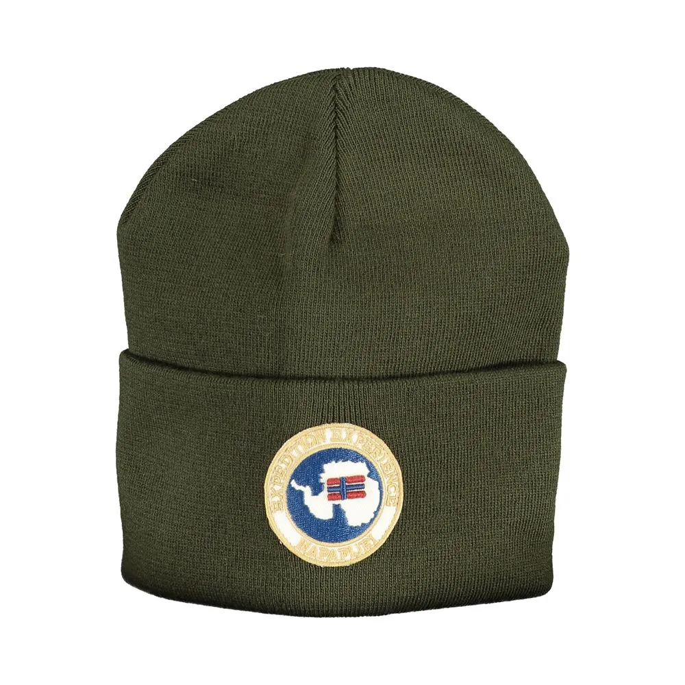 Napapijri Men's Green Acrylic Hats & Cap