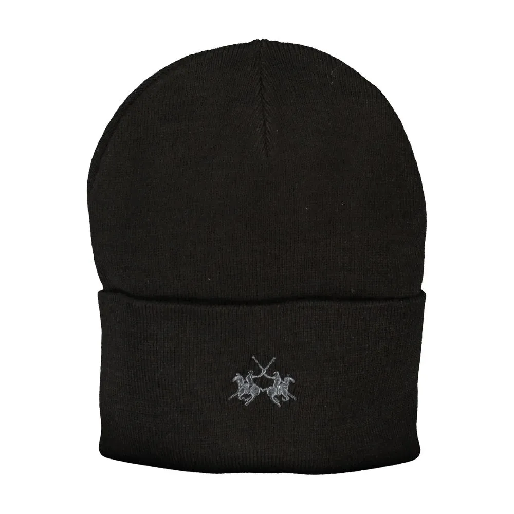 La Martina Men's Black Polyester Hats & Cap