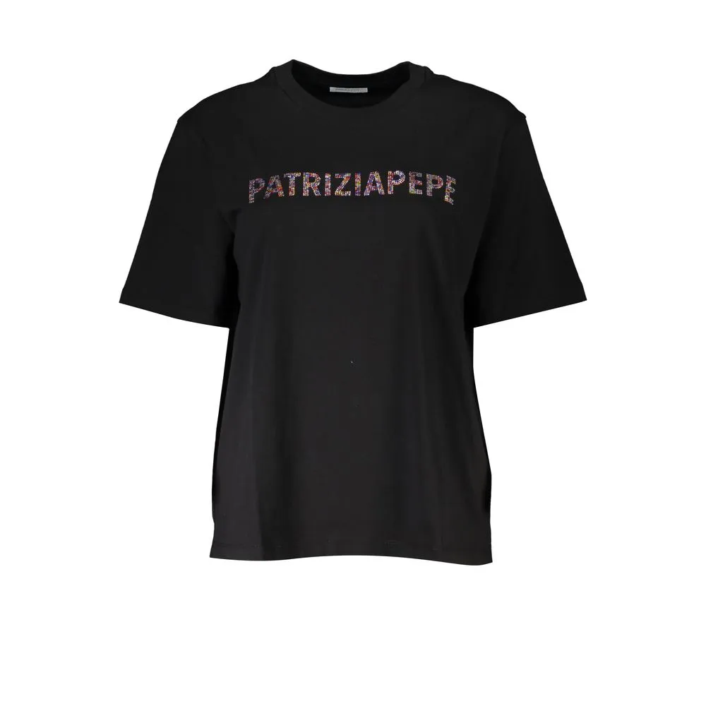 Patrizia Pepe Women's Chic Rhinestone Crew Neck Tee