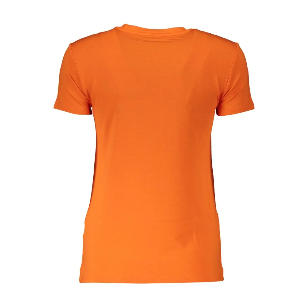 Patrizia Pepe Women's Elegant Orange Rhinestone Tee