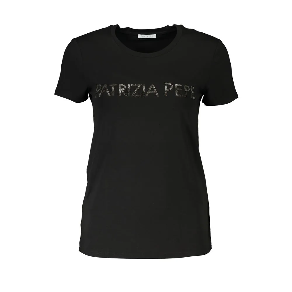 Patrizia Pepe Women's Chic Rhinestone Crew Neck Tee