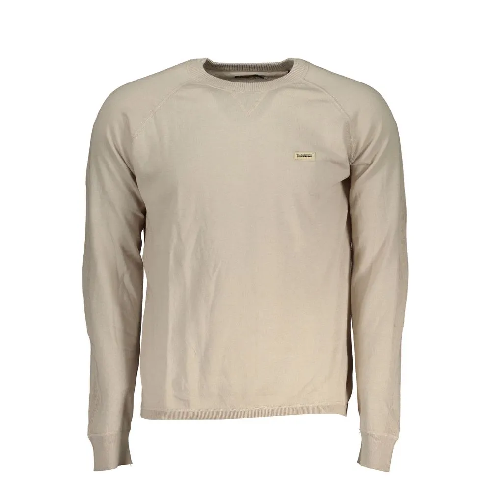 Napapijri Men's Chic Beige Long Sleeve Crew Neck Sweater