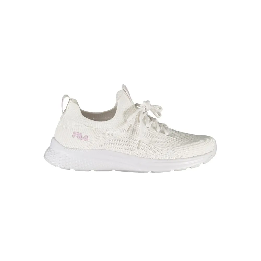 Fila Women's Elegant White Run-It Sneakers with Rose Detailing