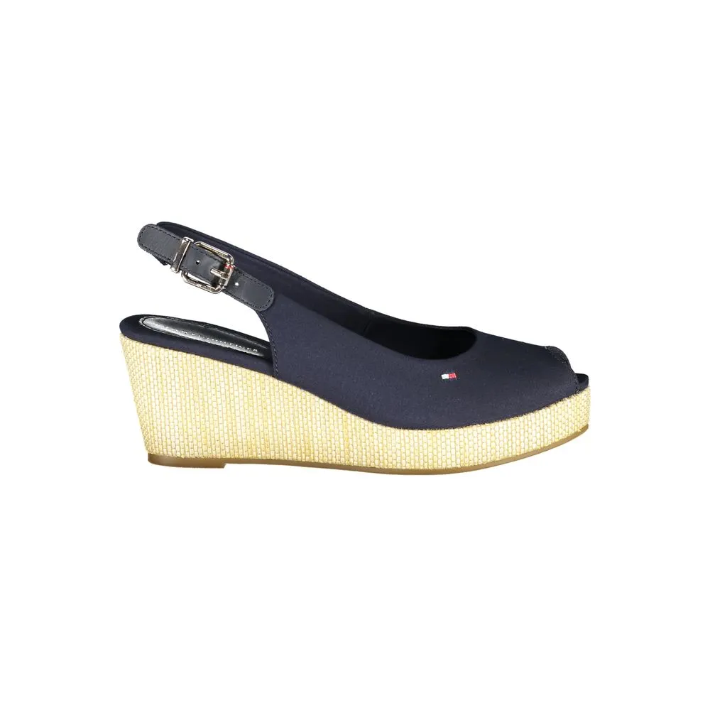 Tommy Hilfiger Women's Blue Cotton Sandal
