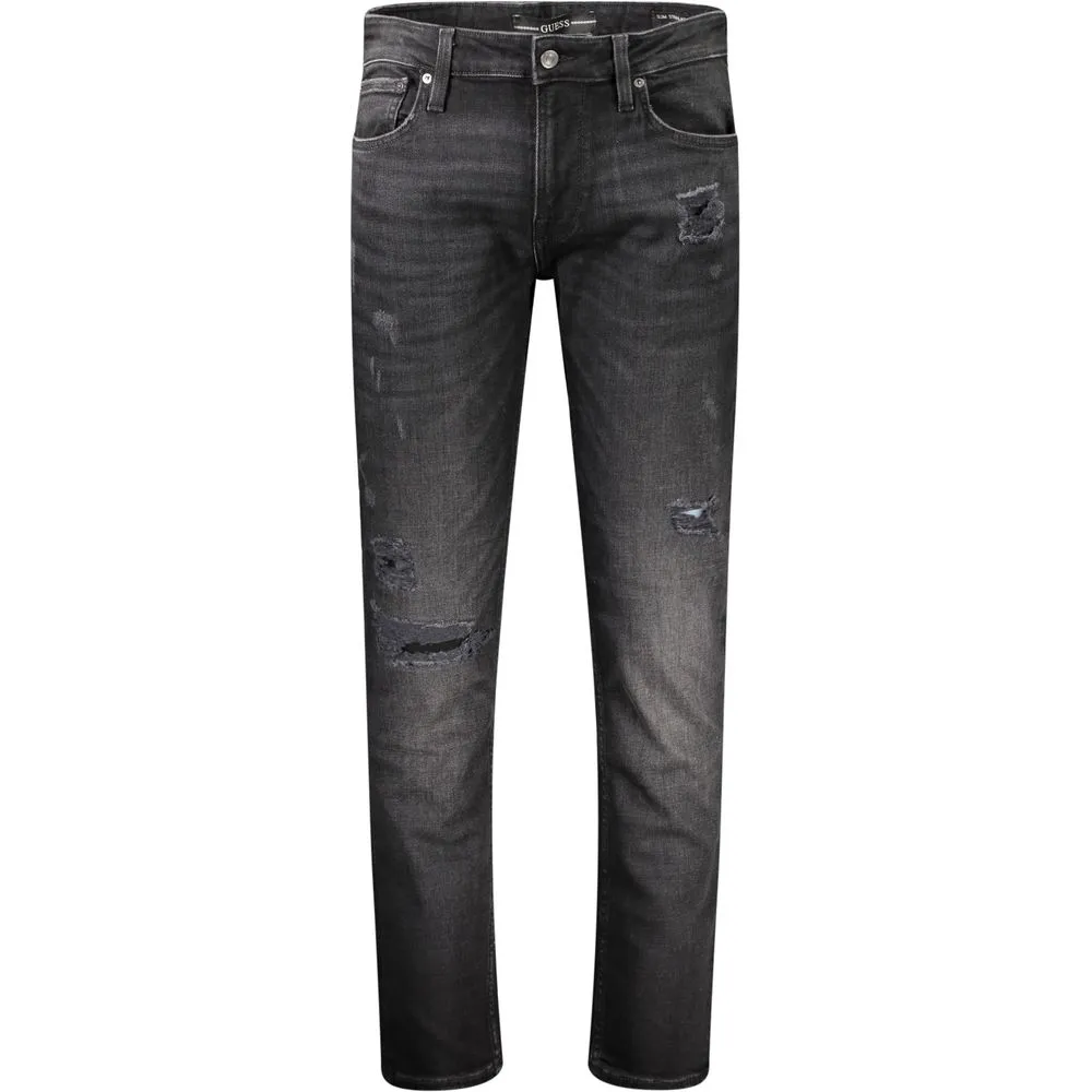 Guess Jeans Men's Black Cotton Jeans & Pant