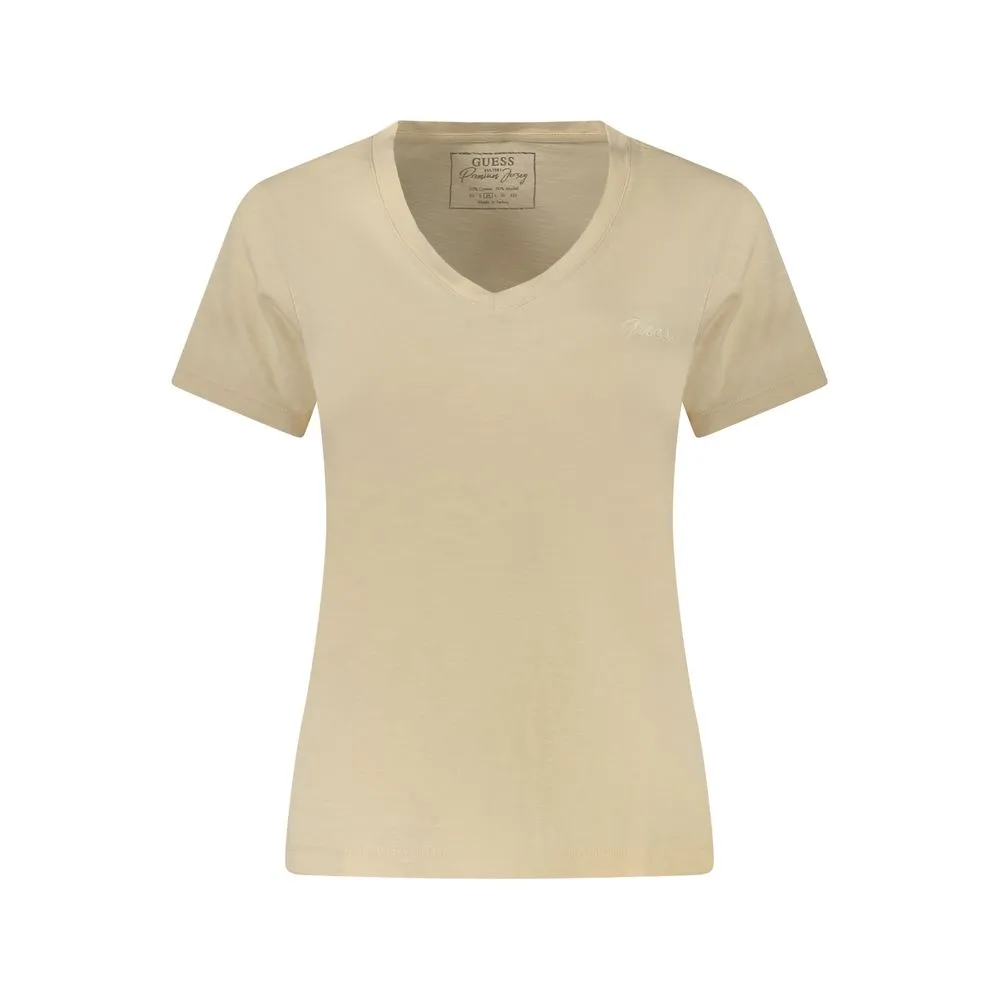Guess Jeans Beige Cotton Women Top