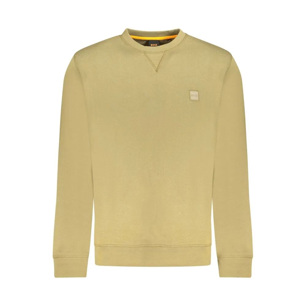 Hugo Boss Green Cotton Men Sweater