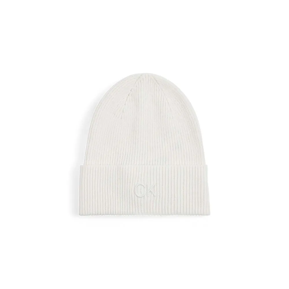 Calvin Klein Women's White Cotton Cotton Hat