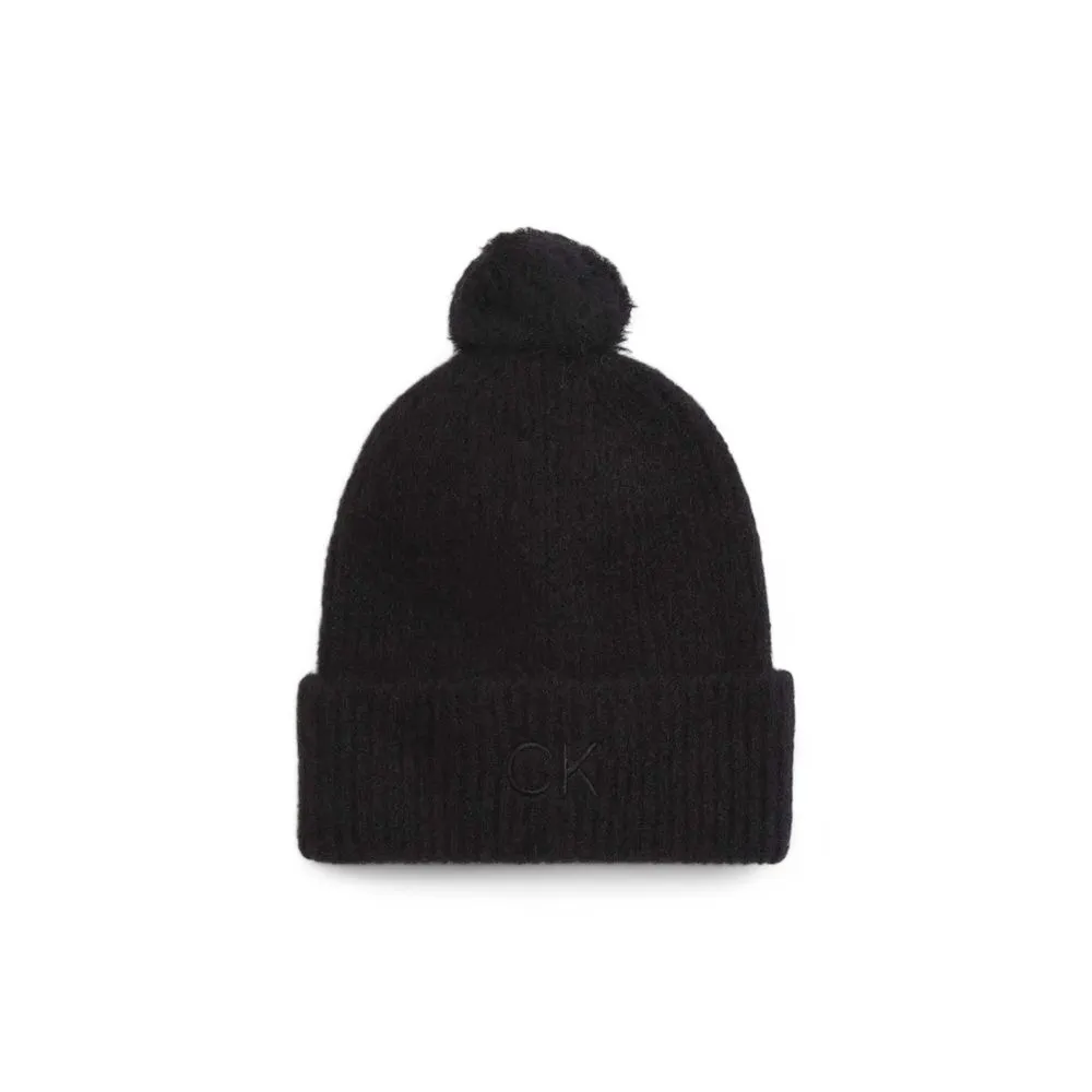 Calvin Klein Women's Black Alpaca Leather Hat